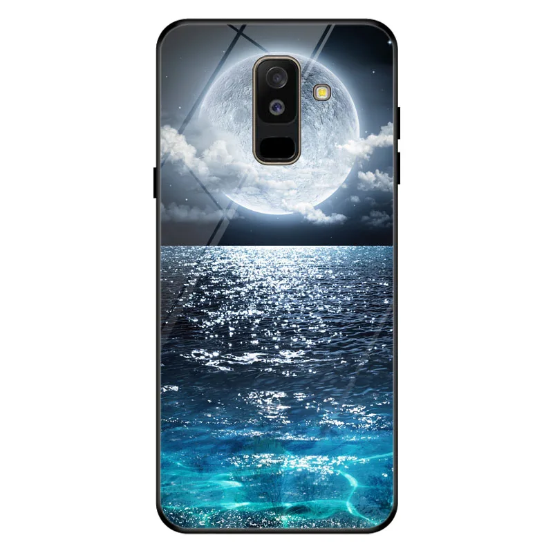 Звездное небо фото настроить телефон для samsung Galaxy A6 чехол закаленное стекло чехол samsung Galaxy A6 un 6 Plus - Цвет: E03