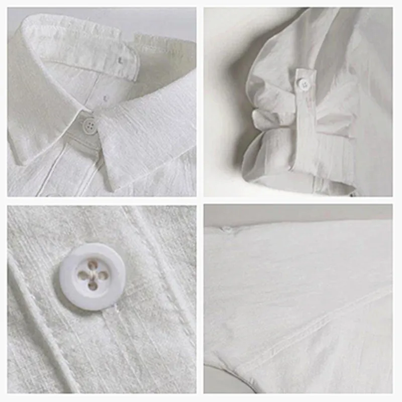 Hanyiren Women Shirt Long Sleeves Cotton Linen Tops For Office Work 2018 Autumn New Fashion Ladies Blouse Casual Loose Shirt Blouses