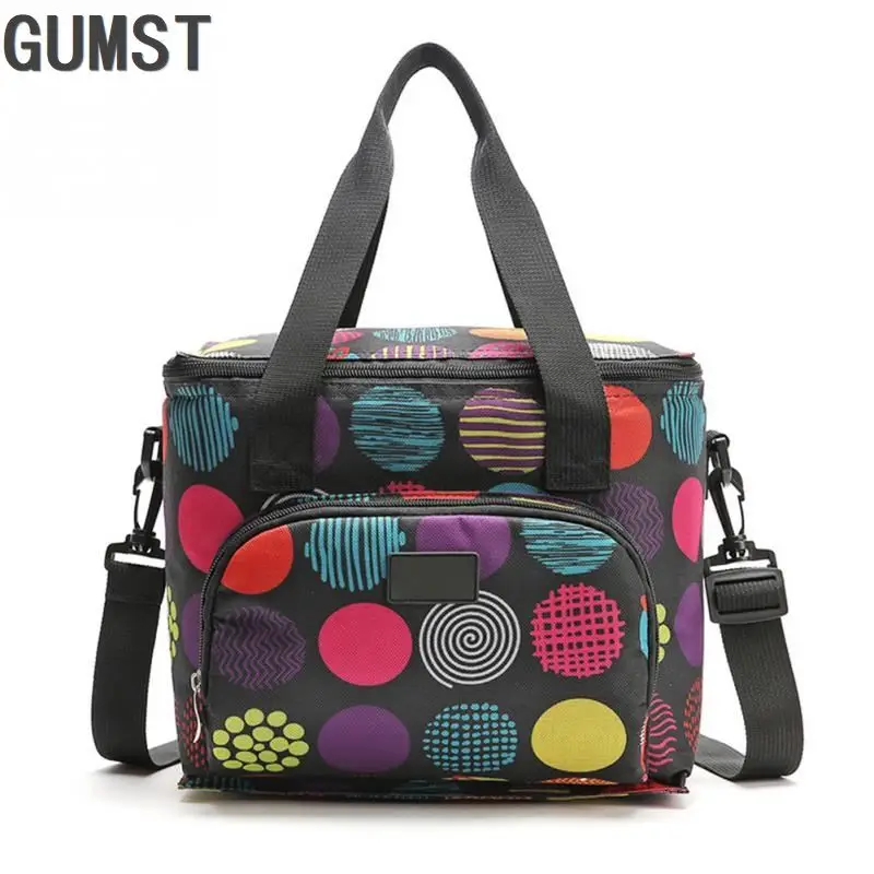 New Oxford Double Layer font b Cooler b font Lunch font b Bag b font Printed