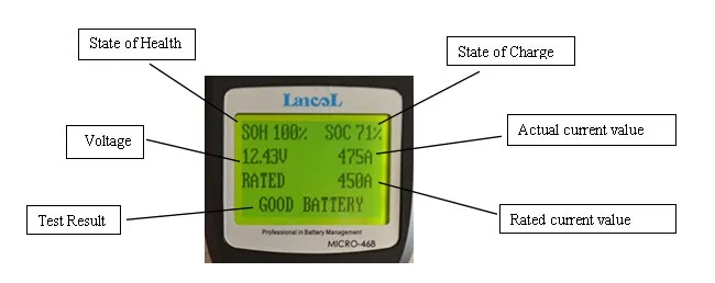 Lancol Профессиональный MICRO468 тестер срока службы батареи автомобиля тестер проводимости батареи для 12 В гелевой батареи