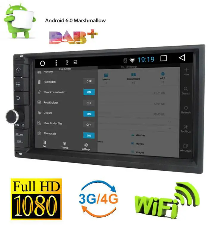 Best In-dash Android 6.0 WIFI 7"Double 2DIN Car Radio GPS Stereo no-DVD Player dab+ 3 Best In-dash Android 6.0 WIFI 7"Double 2DIN Car Radio GPS Stereo no-DVD Player dab+ 3