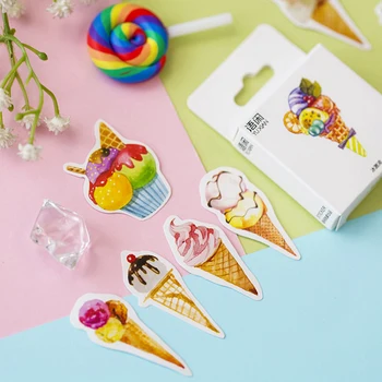 

50 Pcs/Lot Sweet Ice Cream Mini Paper Sticker Decorative Diary Scrapbooking Label Sticker Kawaii Stationery School Supplies