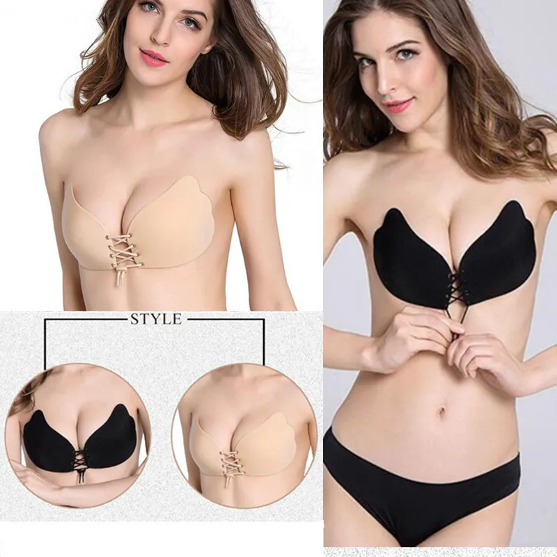 

Women Invisible Bra Strapless brassiere Breast girl Silicone bras Push Up Backless Wire Free Underwear Women's Clothing Camis