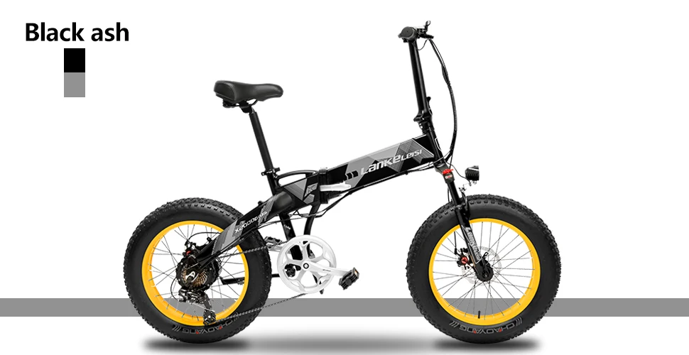 Cheap Lankeleisi X2000 Electric Spokes wheel E-Bike Fat Tire E-bike 7 Speeds Foldable 500W Motor 48V 12A Lithium Battery 16