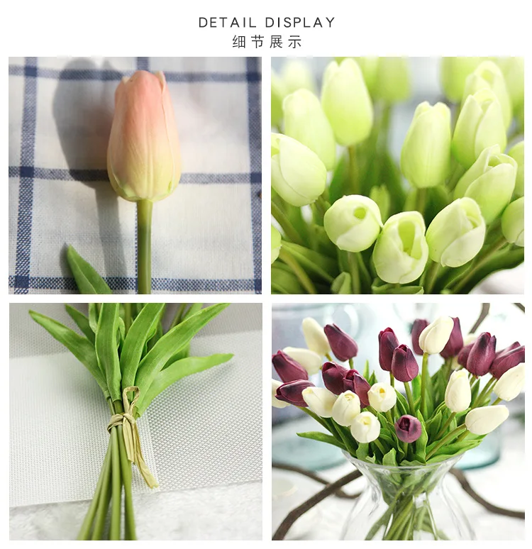 Качественные искусственные Тюльпаны из искусственного шелка 10 шт., искусственные букеты Флорес, вечерние искусственные цветы для украшения дома, свадьбы