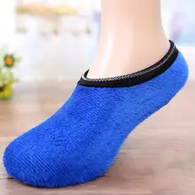 Новинка; домашние тапочки унисекс для женщин и мужчин; нескользящие Флисовые Тапочки; носки