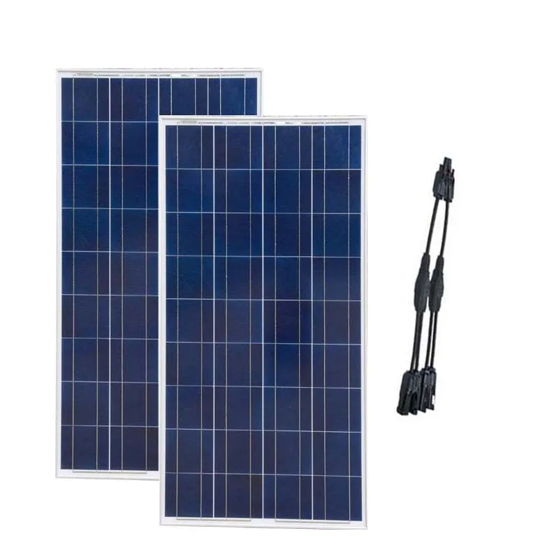 

300w Solar Panel Battery 12v 150W 2 Pcs/Lot Solar Battery Charger 2 IN 1 Connector Zonnepaneel Voor Thuis Marien Yacht Boat