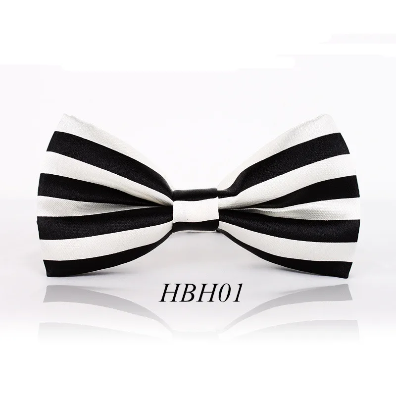 1 шт./лот модный галстук-бабочка для мужчин и женщин классический черный белый крест полосатый бабочка с узором Досуг полиэстер галстук