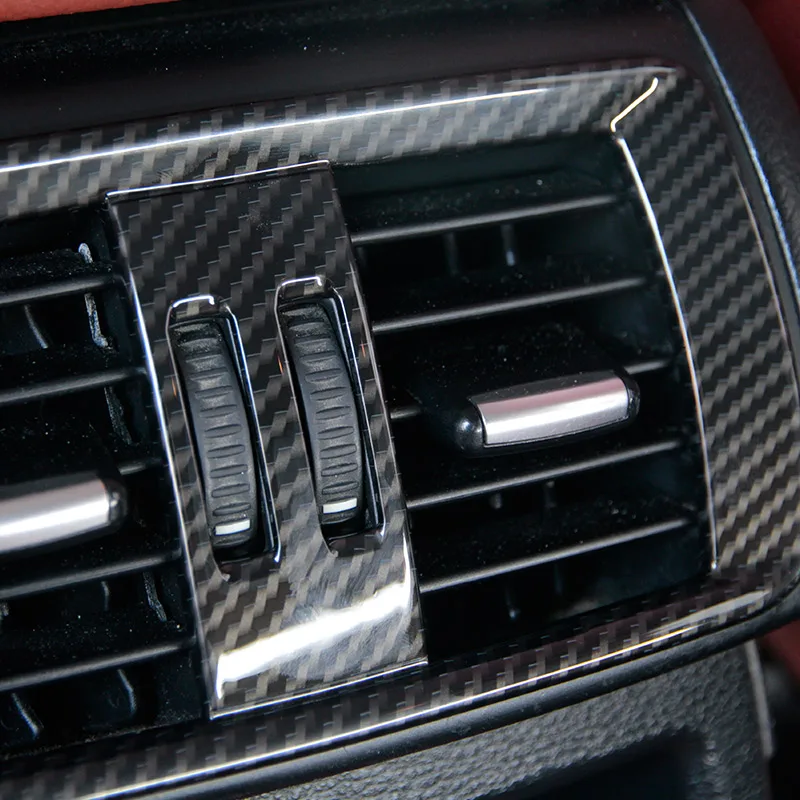 ABS хромированный карбоновый цвет для BMW X3 F25 2011-2017X4 F26- Автомобильный задний Кондиционер Vent рамка отделка Аксессуары