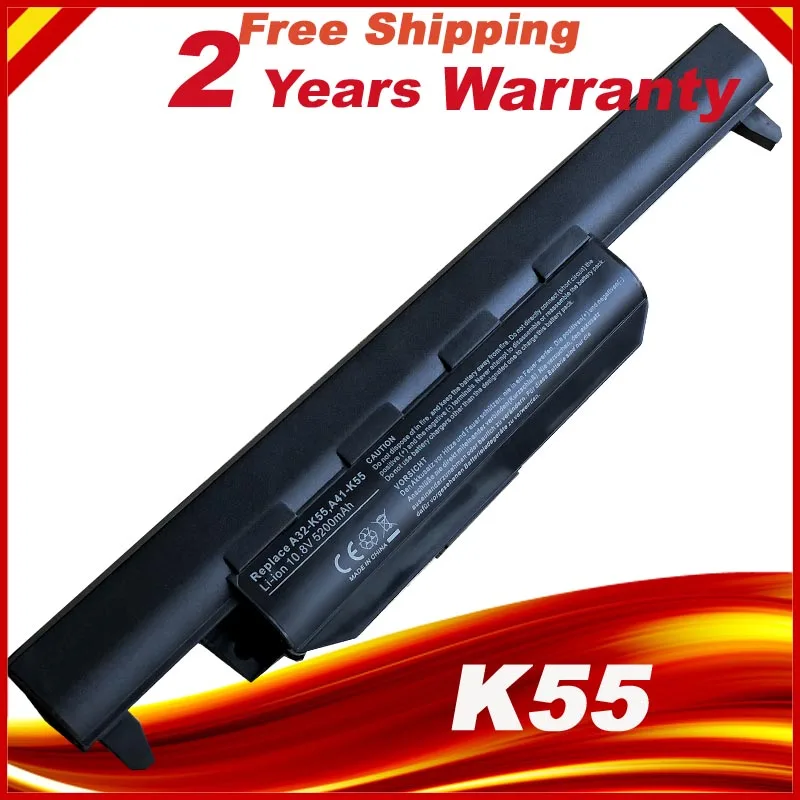 Аккумулятор для ноутбука ASUS K55 K55A K55D K55DE K55DR K55N K55V K55VD K55VM K55VS Аккумулятор для ноутбука ASUS A32-K55 A33-K55 A41-K55