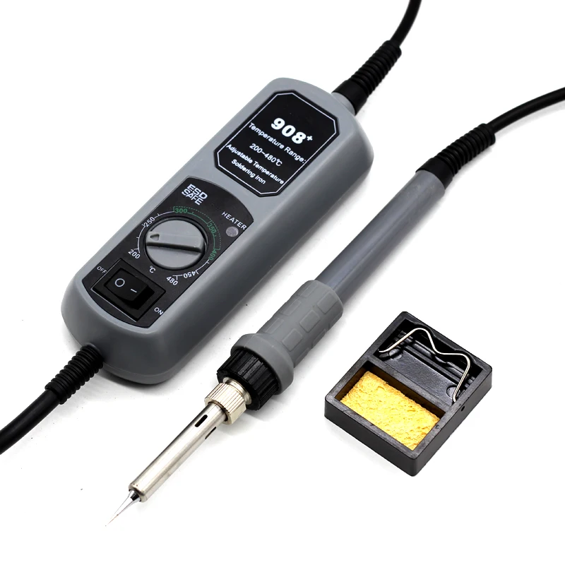 

Yarboly 908+ Soldering Station Mini Portable Adjustable Electric soldering iron Welding Tools For SMT SMD Welding Rework Repair