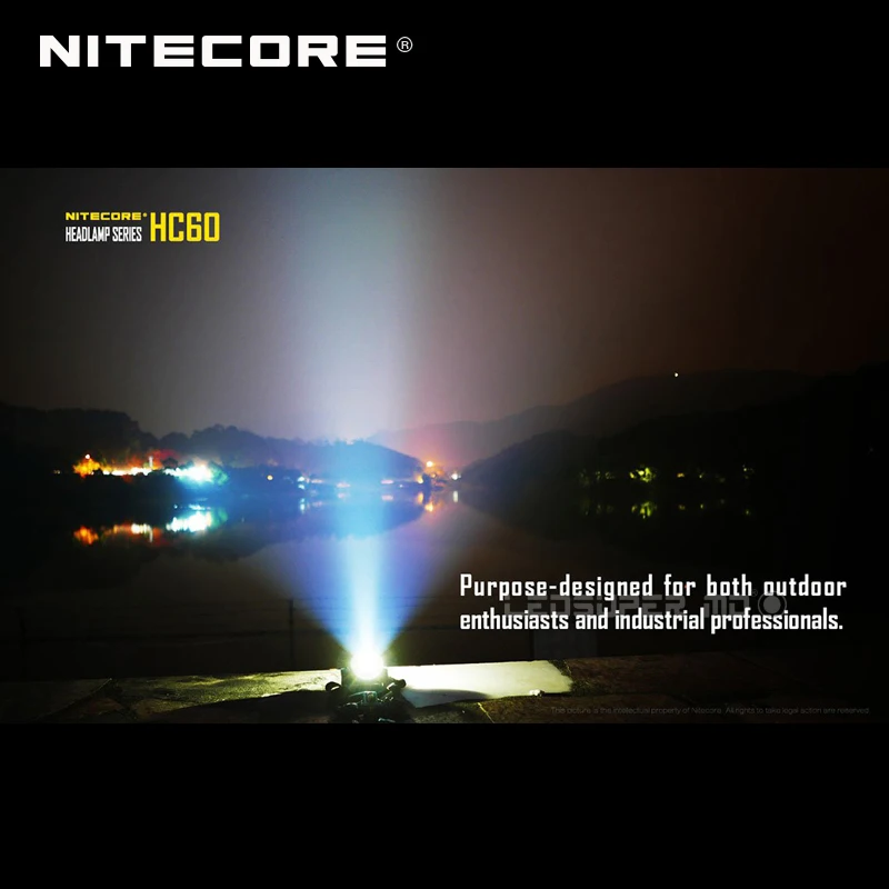 Содержит аккумулятор 3400 мАч Nitecore HC60 CREE XM L2 U2 светодиодный 1000 Люмен USB