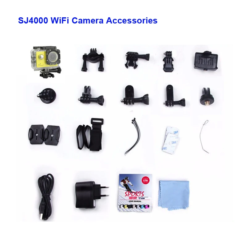 Оригинальная SJCAM SJ4000 серия SJ4000 и SJ4000 WiFi и SJ4000 плюс Спортивная камера+ зарядное устройство+ дополнительная 1 шт. батарея