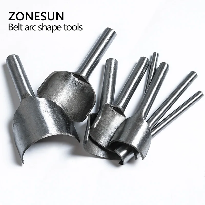 ZONESUN DIY 8 шт. 10 50 мм кожаный полукруглый режущий инструмент для ремня форма кромки