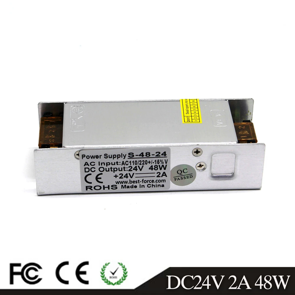 

Mini Size 24V 2A 48W Switching Power Supply Driver 110V 220V AC DC24V SMPS For LED Strip Modules Light Display Lamp CCTV