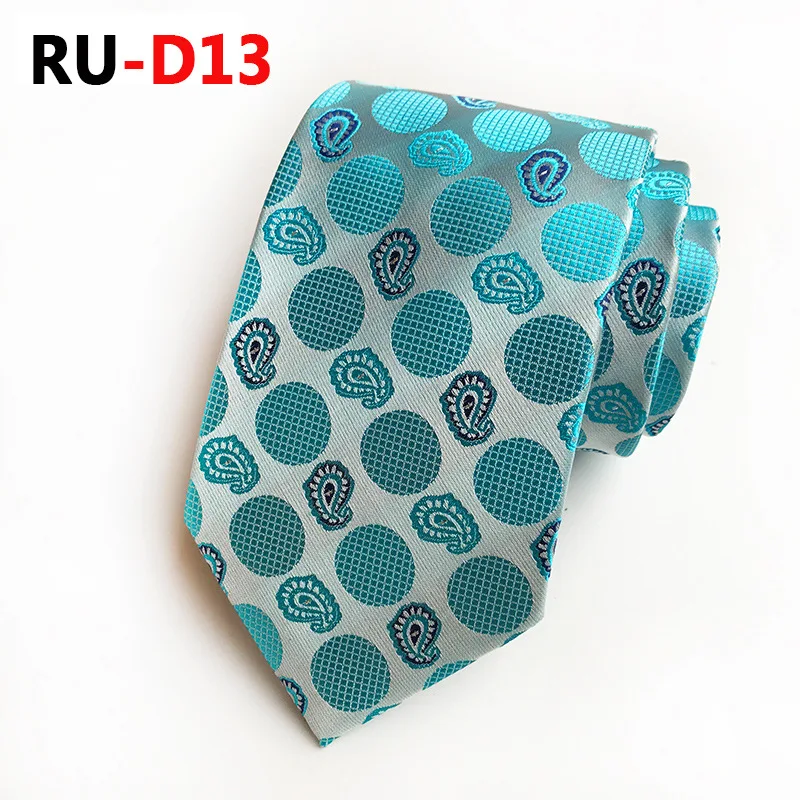 RU-D13 67 цветов, шелковый галстук для мужчин, жаккардовый, 8 см, Модный Цветочный галстук, деловой галстук для свадебной вечеринки, галстук, подарок для Него - Цвет: RU-D13