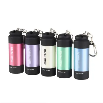 

Mini Keychain Flashlight 0.3W USB Rechargeable Portable LED Lamp Waterproof Lantern for Camping Working