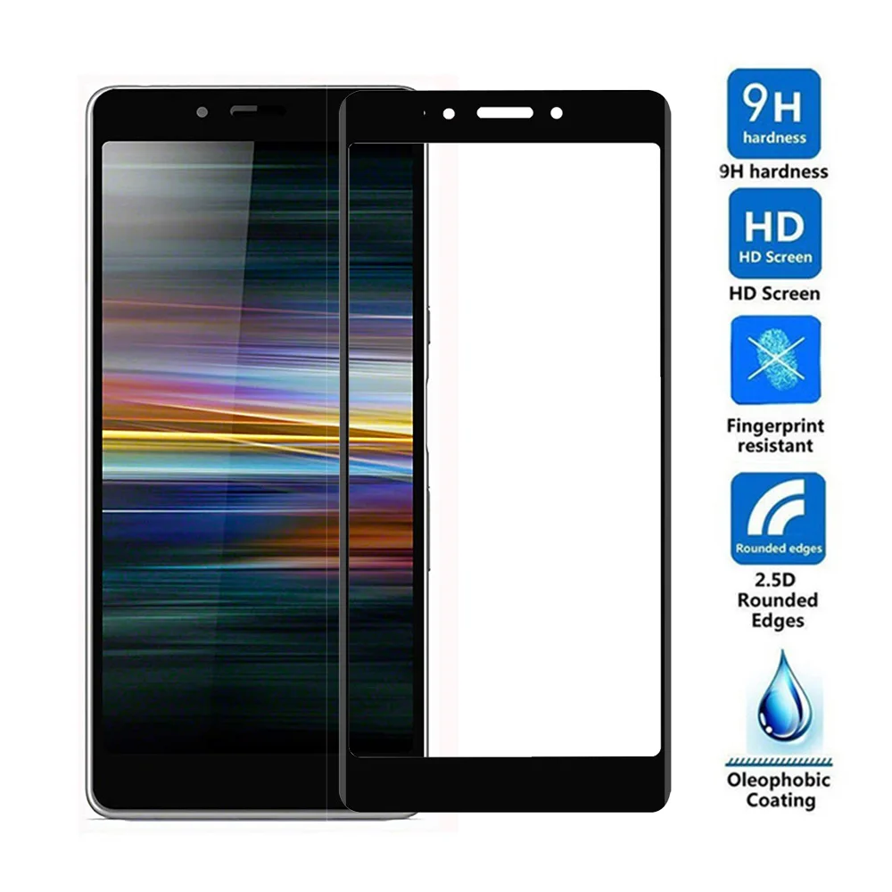9H 6D полное покрытие закаленное стекло для SONY Xperia 10 plus L3 Защита экрана X10 защитная