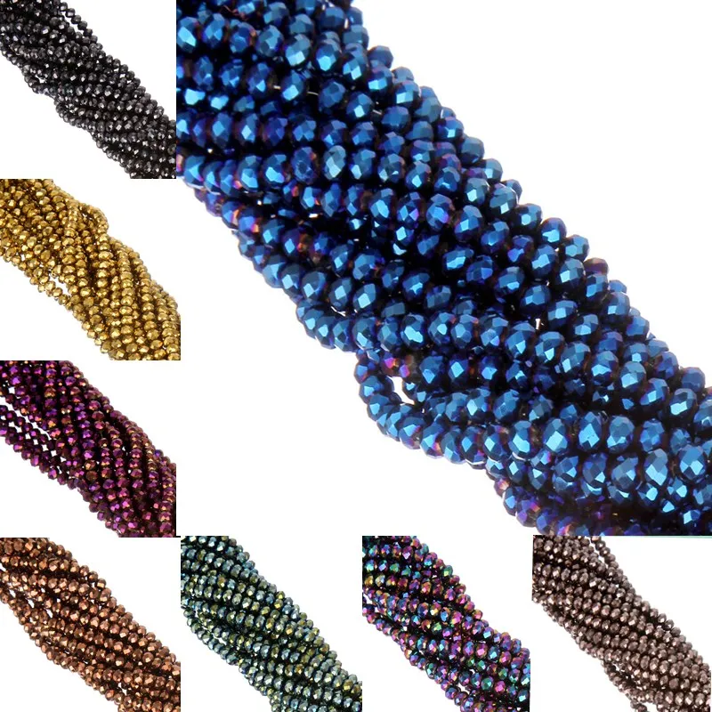 Top Quality 145pcs/ 4mm Round Assorted colorful glass beads  Loose bead fit DIY Bracelet Jewelry Making Free shipping