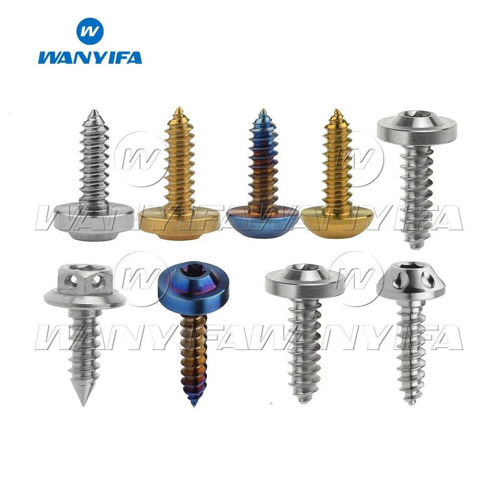

Wanyifa Titanium Blot Screw M4x15mm M5x15 17 20mm Self-Tapping Button Torx Flange Head for Motorcycle Bicycle Part