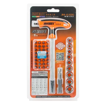 

JAKEMY T-shape Handle Labor-saving Hardware Tool Set Screwdriver Set for Computer Car Repair Tools Kit Ferramentas Outillage