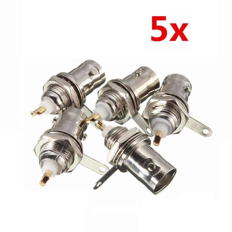 5Pcs/lot BNC Female Socket Solder Connector Chassis Panel Mount Coaxial Cable For Welding Machine Parts|panel mount connector|panel connectorpanel mount bnc connector - AliExpress