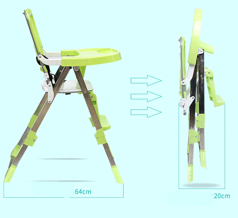 Переносное детское кресло для кормления, многофункциональное складное регулируемое детское обеденное кресло для кормления
