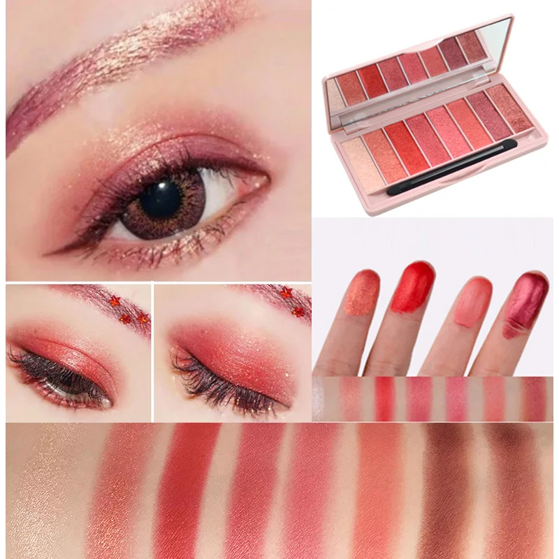 

HOLD LIVE 10 Colors Glitter Matte Eyeshadow Palette Pigment Earth Color Wet Eye Shadow Palettes Nude Shimmer Eyeshadow Beauty