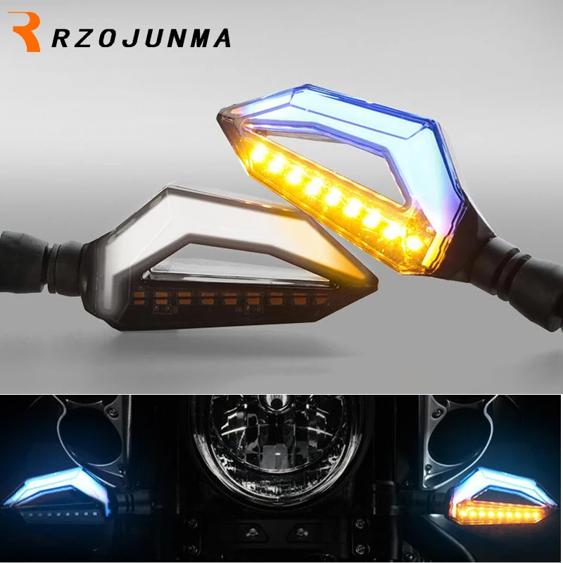 

1 Pairs Motorcycle Turn Signal Light Flexible 12 LED Turn Signals Indicators Universal Blinkers Flashers for Honda GROM MSX125