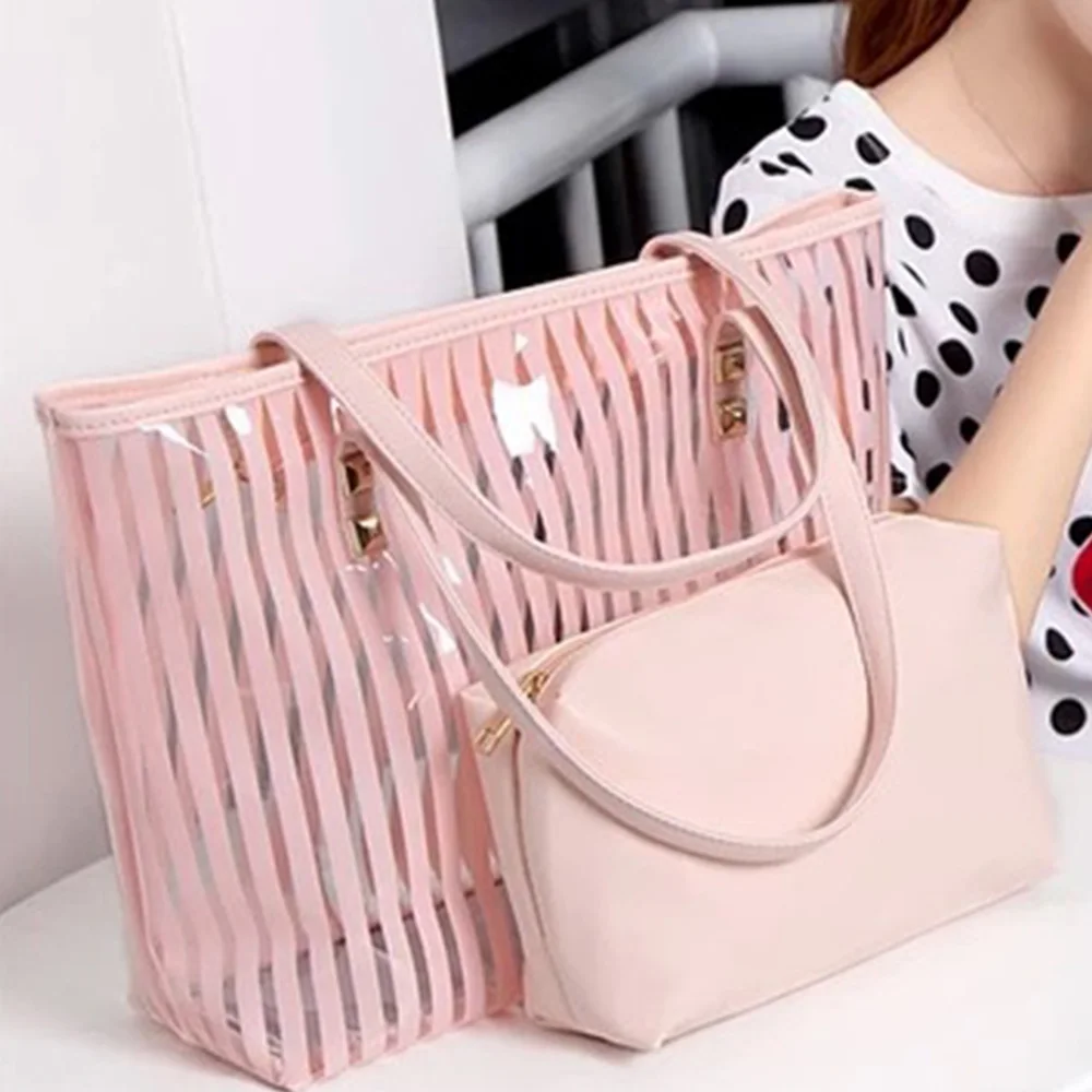Preise 2019 mode PVC Zipfel Frauen Transparent Schulter Handtaschen Umhängetasche für Mädchen