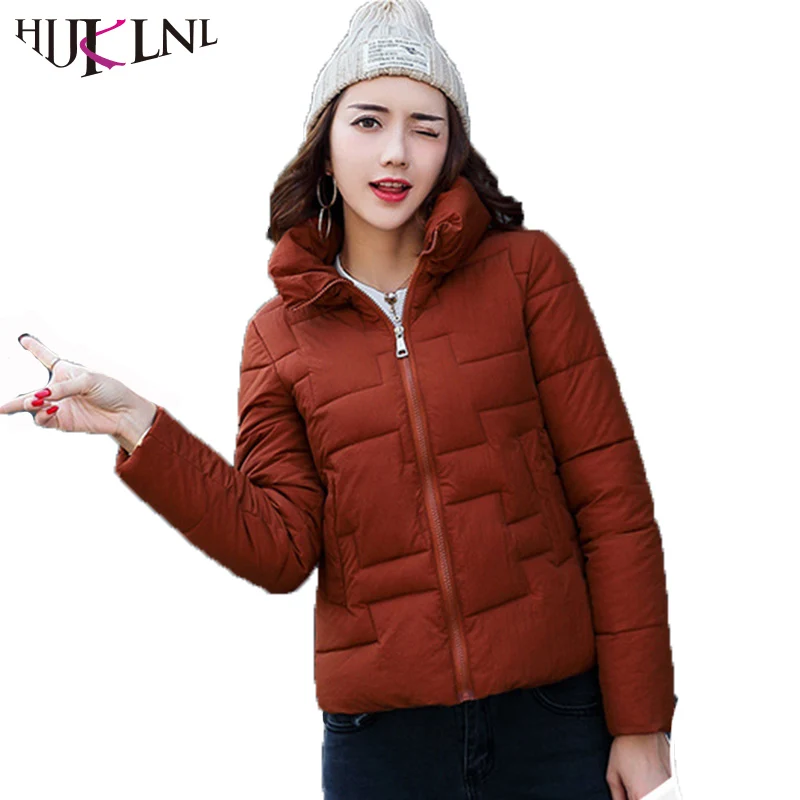 HIJKLNL casacas mujer 2017 Ukraine Winter Fashion Stand Collar Parka ...