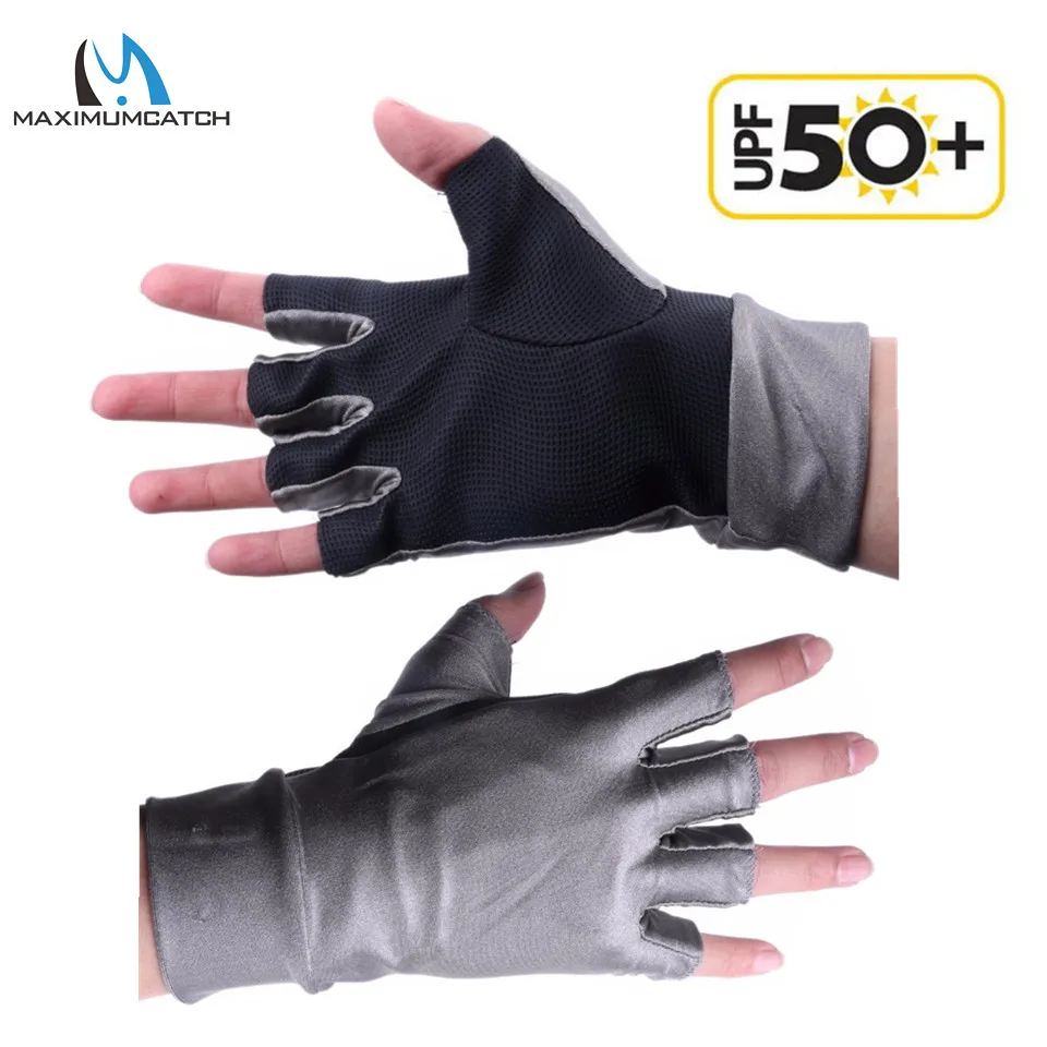 Maximumcatch Anti-UV Fingerless Stretch Fabric Fly Fishing Gloves Outdoor Fishing  Gloves - AliExpress