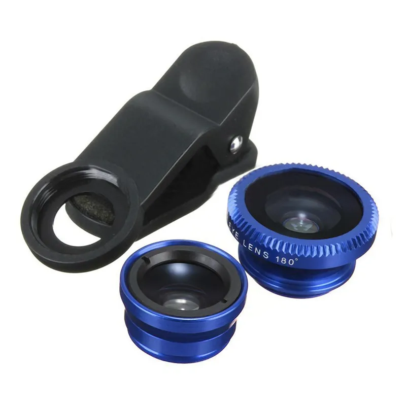 

1 set 3 in 1 Fish Eye + Wide Angle + Macro Clip On Camera Lens for Mobile Phone Tablet For Iphone 6S 4.7 inch 6S Plus 5.5 inch#8