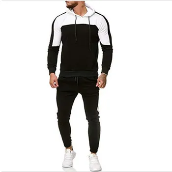 

New 2018 Brand Tracksuit men thermal underwear Men Sportswear Sets Fleece Thick hoodie+Pants Sporting Suit Malechandal hombre