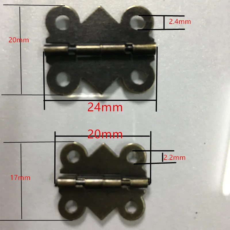 Cabinet-Door-Hinge-4-Holes-Butterfly-Antique-Bronze-Tone-20pcs