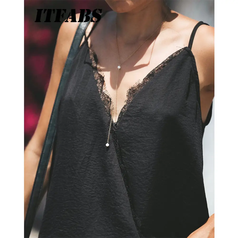 

Fashion Womens Summer Sleeveless Lace Shirt Blouse Casual Vest Tank Tops T-Shirt nightclub wear