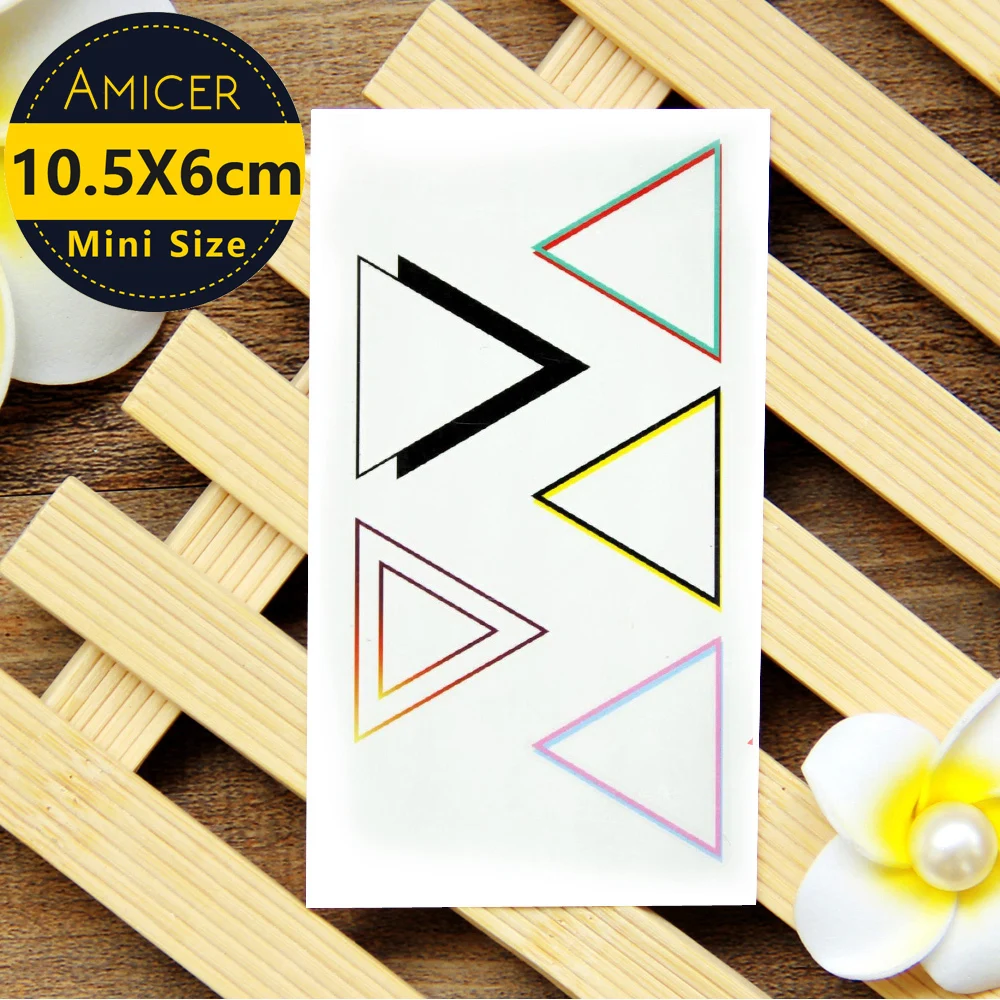

New Design Fashion Temporary Tattoo Stickers Temporary Body Art Waterproof Tattoo Geometric Triangles Pattern X187