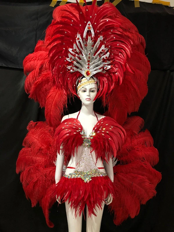 de plumas puesta en escena pasarela tocado flores pubs fiesta ropa para hombre y garment|flower parchmentclothing down AliExpress