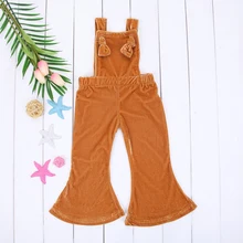 Pudcoco Новые Довольно одежда для малышей для девочек модные однотонные бархатные Комбинезоны для девочек Брюки для девочек Повседневные леггинсы От 1 до 6 лет