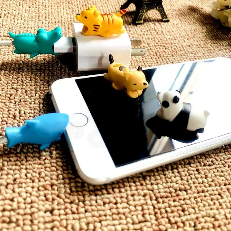 Милый кабель укуса протектор для Iphone устройство сматывания кабеля держатель