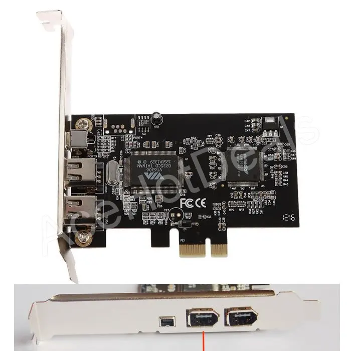 PCI-E PCI Express FireWire 1394a IEEE 1394 Controller Card with Firewire Cable DEWIN Firewire Controller Card PCI-E PCI Express FireWire 1394a IEEE 1394 Controller Card with Firewire Cable DEWIN Firewire Controller Card