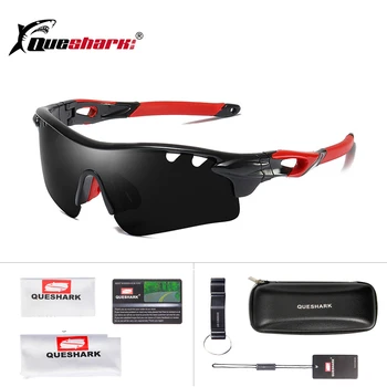 

Queshark Unisex HD Polarized Cycling Sunglasses Ultralight MTB Bike Fishing Glasses Driving Hiking Eyewear Oculos Ciclismo