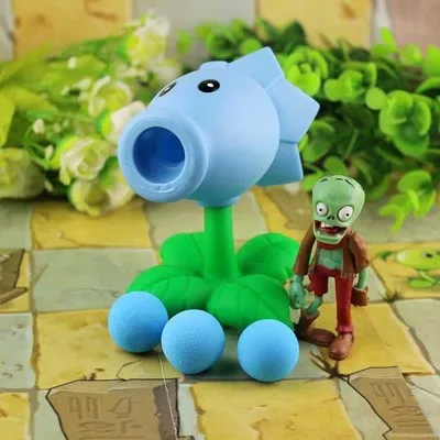 [Новинка] PVZ Растения против Зомби Peashooter ПВХ фигурка аниме модель игрушки подарки игрушки для детей Высокое качество Запуск растений - Цвет: 4