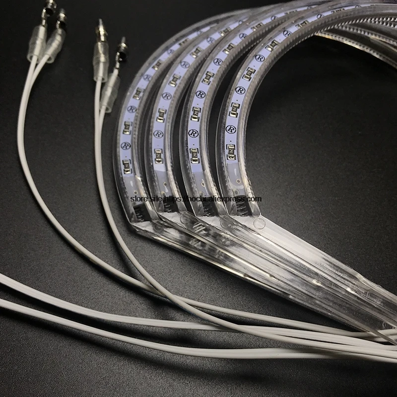 Cena HochiTech dla BMW E36 E38 E39 E46 żarówka jak ultra jasny SMD biały LED anioł oczy 2600LM 12V zestaw pierścieni świetlnych lampa do jazdy dziennej 131mmx4