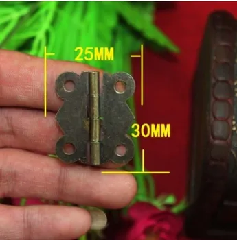 

50pcs Door Butt Hinges For Box 4 Holes Antique Bronze 25x30mm