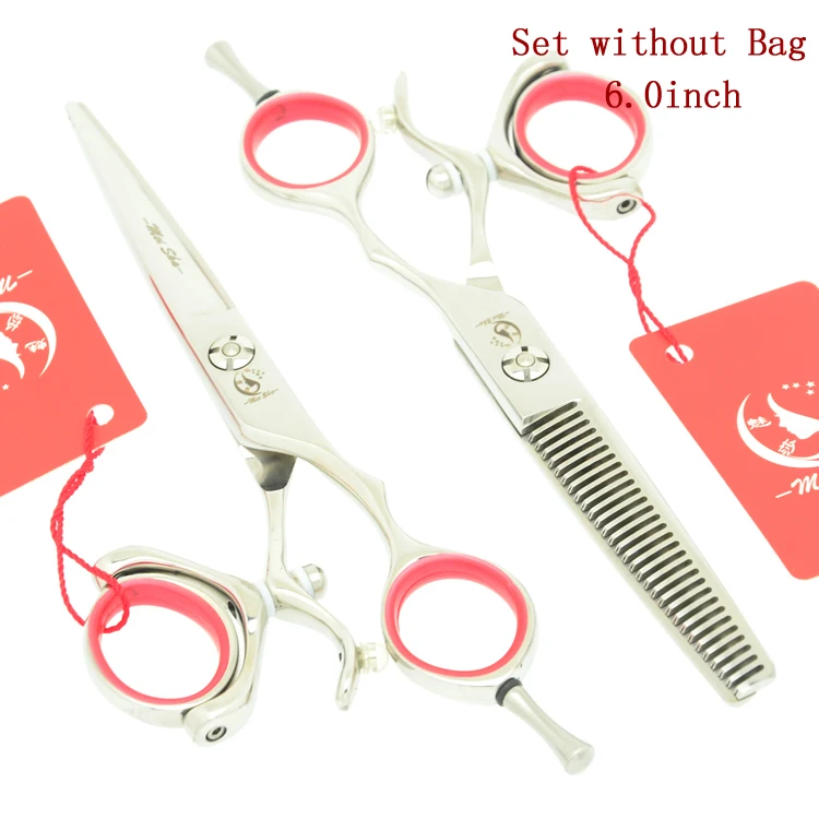 6," Meisha 360 градусов вращения набор ножниц для парикмахерской ножницы для стрижки волос+ филировочные ножницы JP440C ножницы для волос с сумкой, HA0349 - Цвет: HA0346 no bag 60