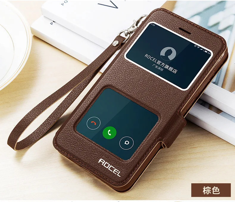 For Xiaomi 5X Redmi 4A Redmi 5A Men's flip Phone Case note5 protective Case For Xiaomi 5X a1 Redmi5plus 4A note4x Window Leather (3)