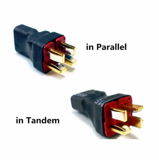 

JMT Integrated T Plug in Parallel / Series Connection Tandem Conversion Connector For Battery DIY RC Model Drone Helicopter