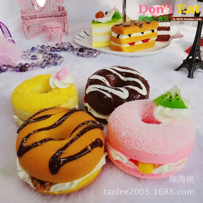Детский игровой дом Творческие игрушки искусственная еда модель ПУ хлеб торт моделирования пончики, стиль случайных доставки