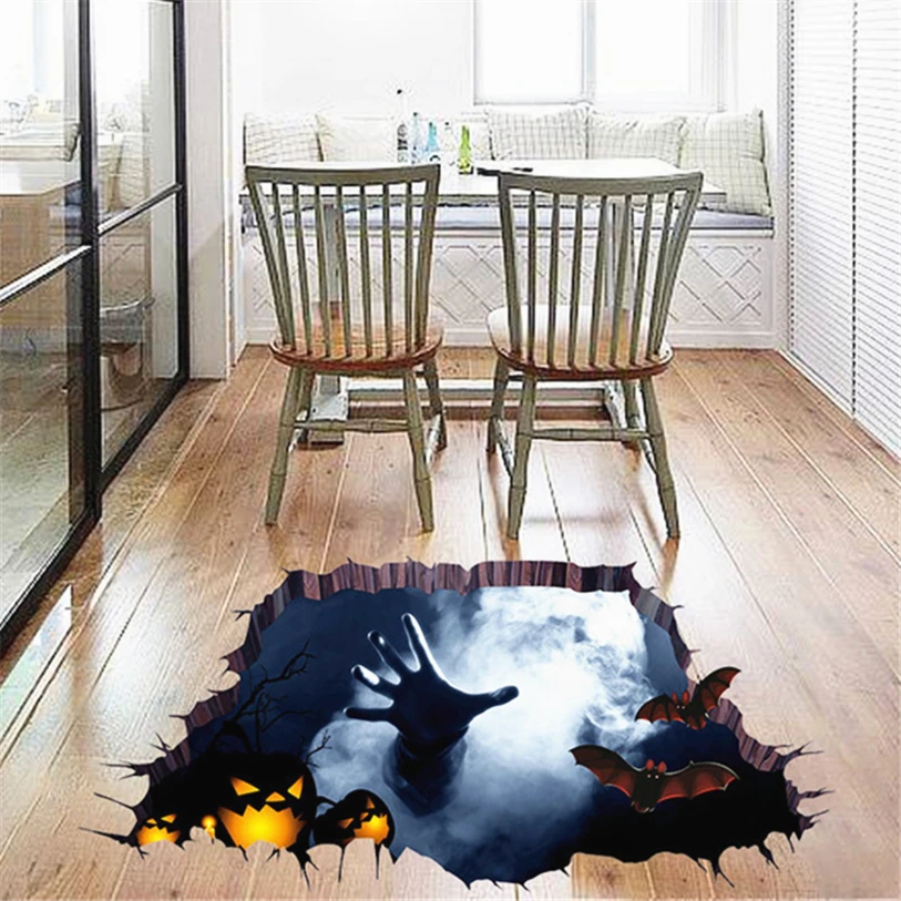 Scary Bat Theme Decoration Floor Stickers Removable Art Scary Bat Theme Decoration Floor Stickers Removable Art Diy Wall Decal Mural Home Decor Whole 30jy27 In From